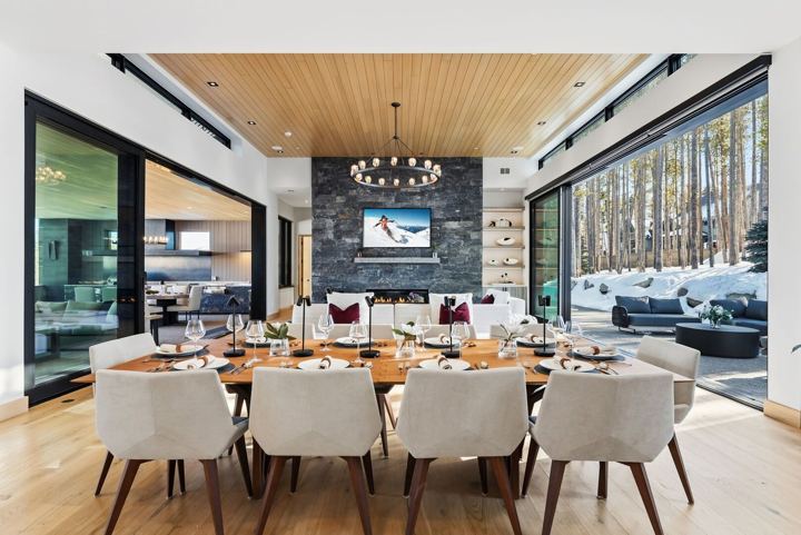 Dining room open to the forest