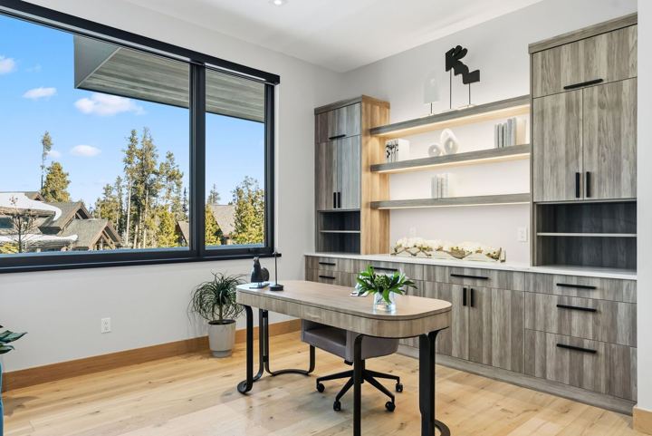 Dedicated executive office with mountain views